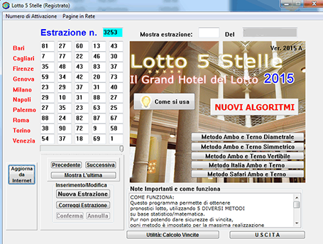 metodo lotto per pc, lotto 5 stelle