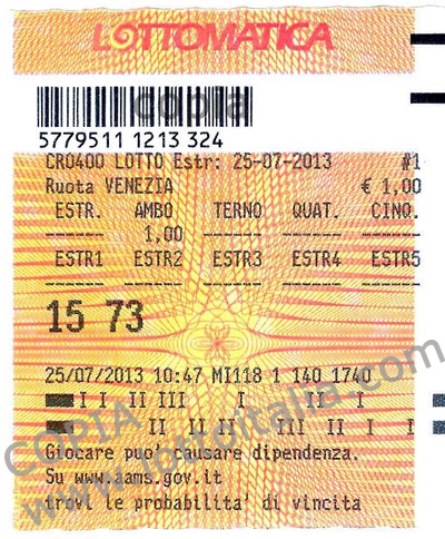 ambo secco con lotto scanner